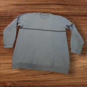 Vintage Carlo Gruber Austria Knit Sweater‎ Striped Long Sleeve Pullover Top Mens